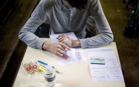 sitting an exam