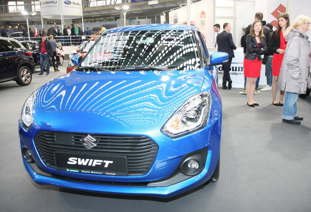 BELGRADE,SERBIA-MARCH 27,2018: Suzuki Swift 1.0 Elegance 2WD 6AT at DDOR BG Car Show 06