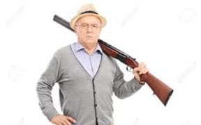 man and rifle