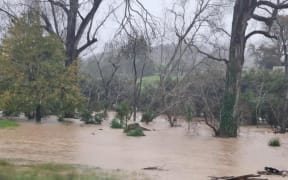 Flooding in Sunnyvale in Henderson, Auckland on 9 May 2023.
