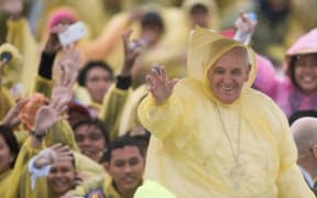 Pope Francis departed from the Philippines four hours earlier than scheduled due to Tropical Storm Mekkhala.