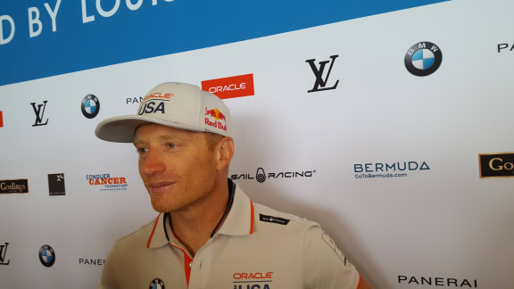 Oracle skipper Jimmy Spithill at the 2017 America's Cup Skippers' Media Conference