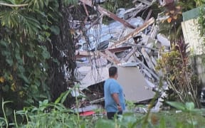Landslide at Afaahiti in Te Honu district.