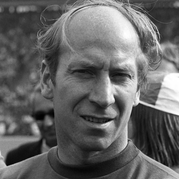 Bobby CHARLTON, England national player, football, portrait, portrÃ_t, portrait, cropped single image, single motif, 01.05.1972, Â | usage worldwide (Photo by SVEN SIMON / SVEN SIMON / dpa Picture-Alliance via AFP)