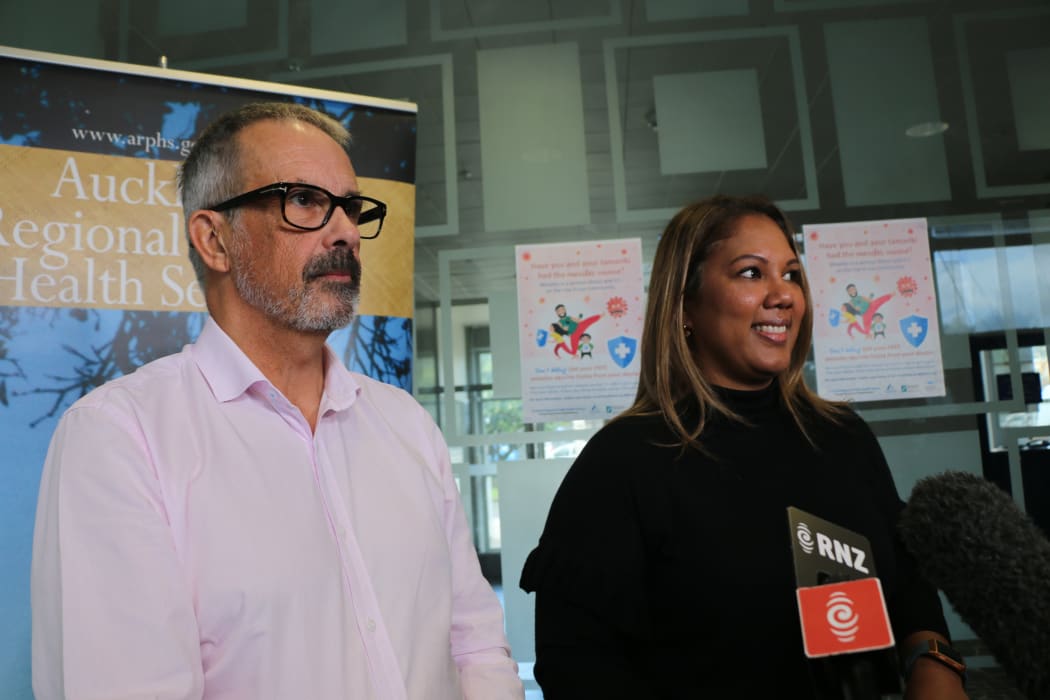 Auckland Regional Public Health Service medical officer, Dr William Rainger, and Counties Manukau District Health Board integration manager for child youth maternity, Carmel Ellis.