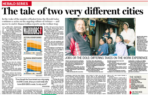 An example of Simon Collins social issues reporting from 2008.