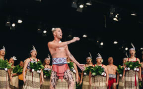 Stan Walker performing at Te Matatini Friday.