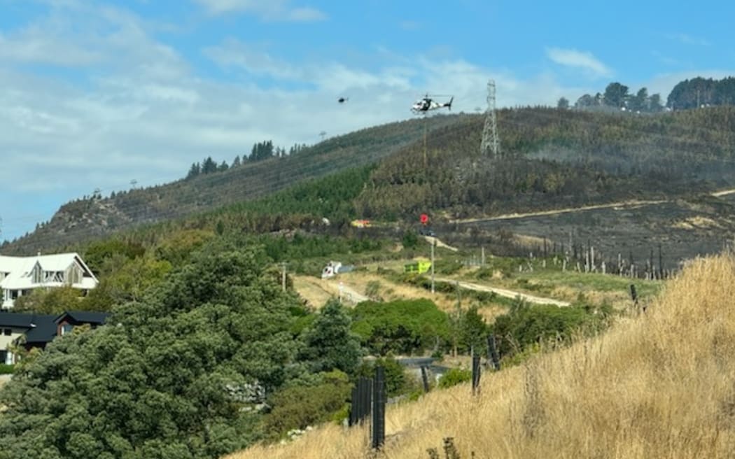 View from Vikki Pflaum's house of Port Hill fire day 3
