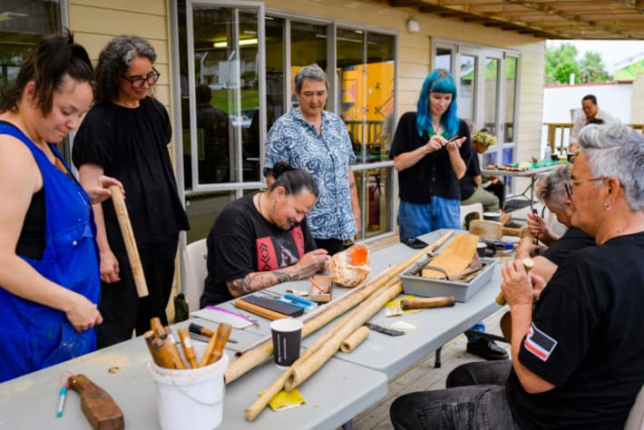 Wāhine Carvers wānanga.
