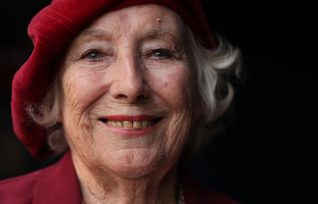 In this file photo taken on October 22, 2009 Forces sweetheart Dame Vera Lynn poses for photographs.