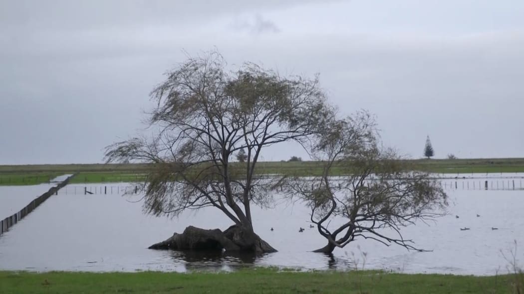 Wairoa farmland is flooded after ex-cyclone Filli hit