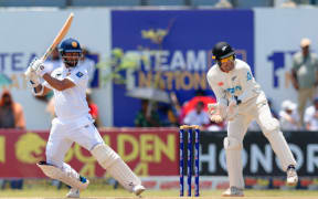 Dimuth Karunaratne.
Sri Lanka v New Zealand Black Caps. Test match cricket. Day 3 of the 1st Test match at Galle, Friday 20 September 2024.