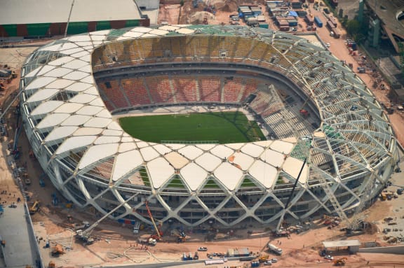 The Arena Manaus football stadium in Manaus, Brazil.