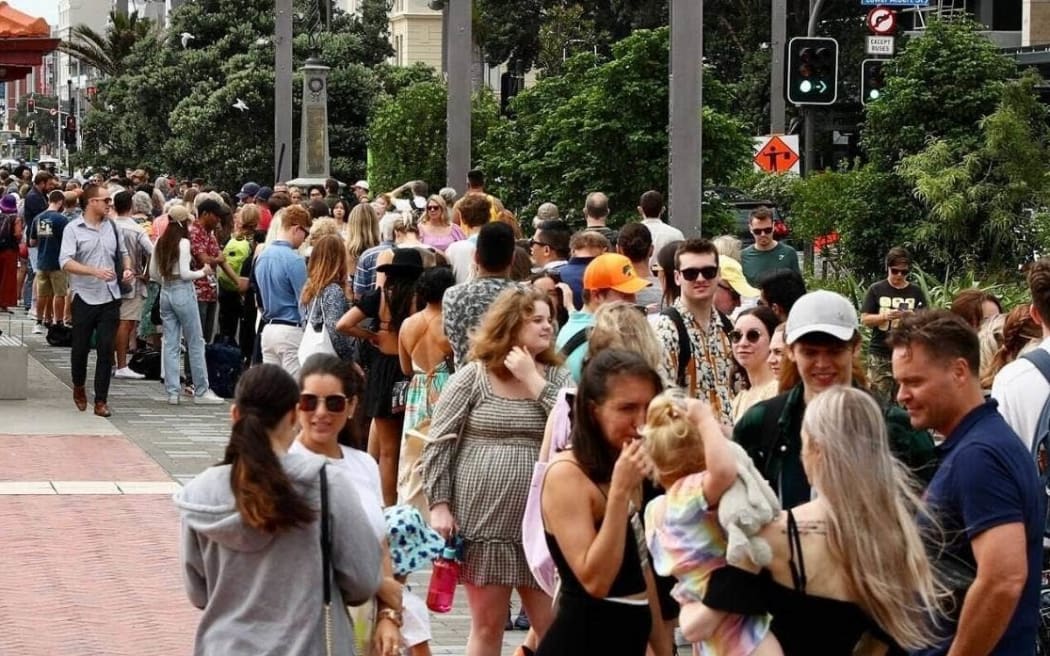 Crowds of would-be passengers waited in the heat to board cancelled ferries.