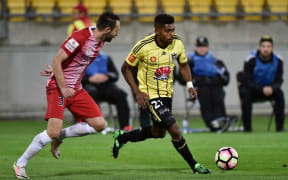 Wellington Phoenix striker Roy Krishna in action against Melbourne City