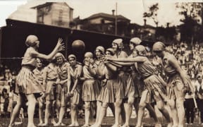 Netball being played in New Zealand in 1929.