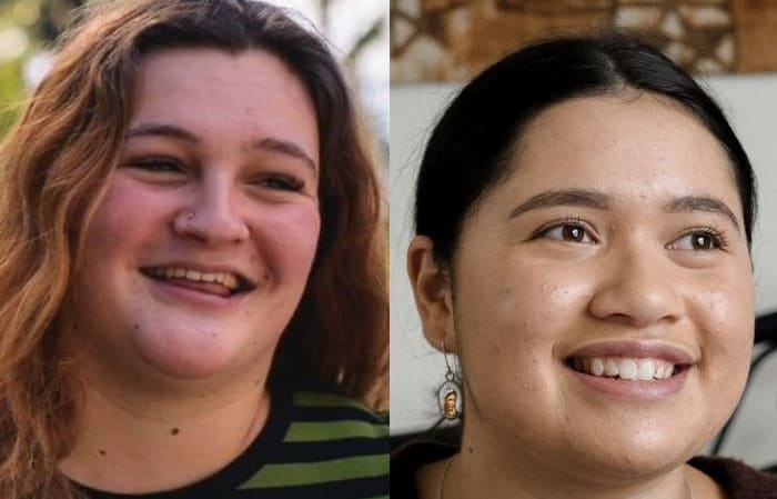 Katie and Allyssa, participants in the YWCA photo exhibition 18x18