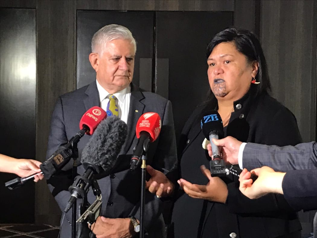 Māori Development Minister Nanaia Mahuta and Minister For Indigenous Australians Ken Wyatt in Sydney today to sign a formal share agreement.