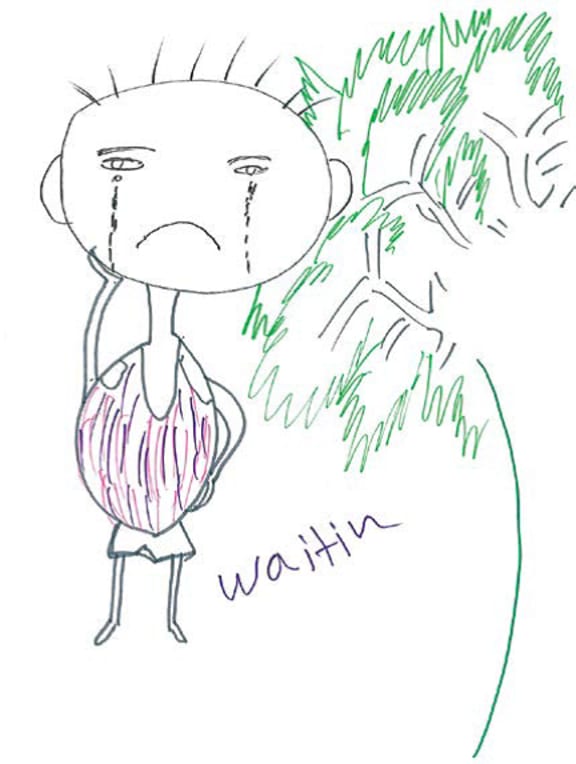 Drawing by primary school aged child, Christmas Island, 2014.