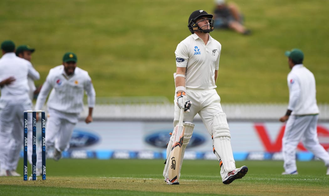 Tom Latham was dismissed first ball.