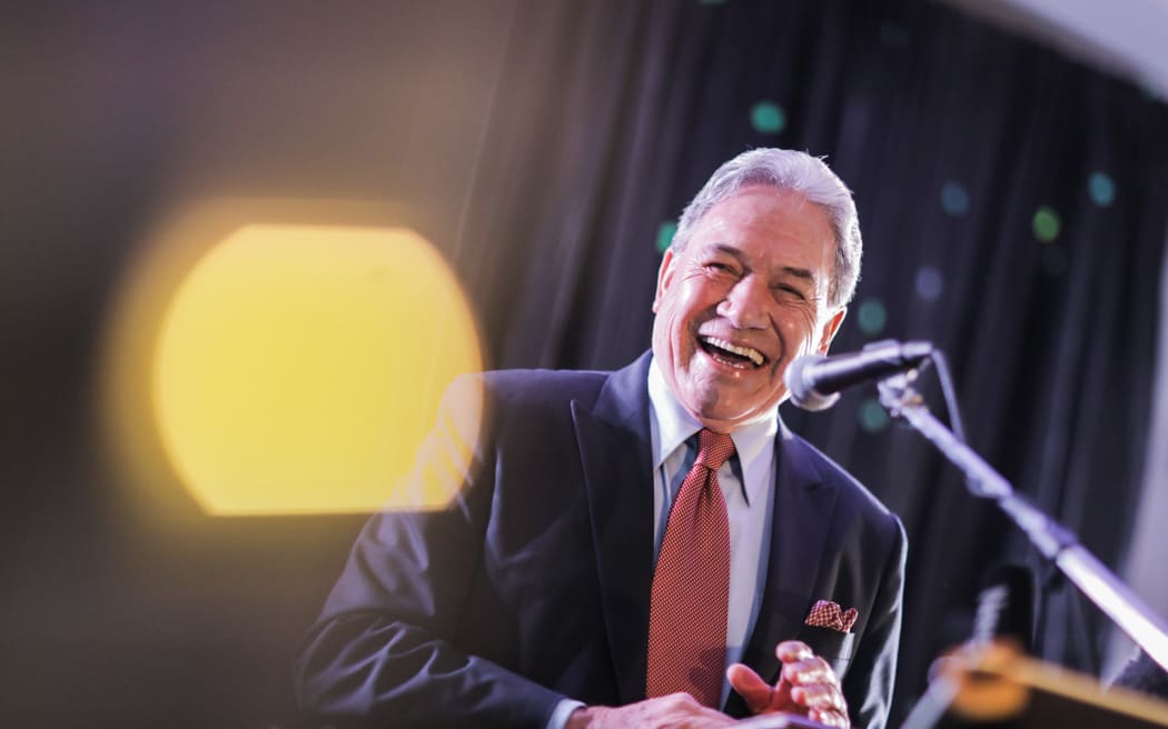 New Zealand First leader Winston Peters at the Duke of Marlborough in Russell on Election Night on October 14 2023.