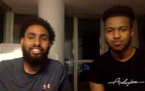 Salman Elmi and Abdi Hassan from Top Figure, a marketing business in Minneapolis.