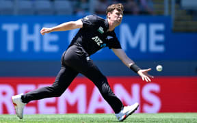 New Zealand's Matt Henry fielding during the 3rd one day international cricket match between New Zealand and Sri Lanka at Eden Park in Auckland, New Zealand. Saturday 11 January 2025. © Photo: Andrew Cornaga / Photosport