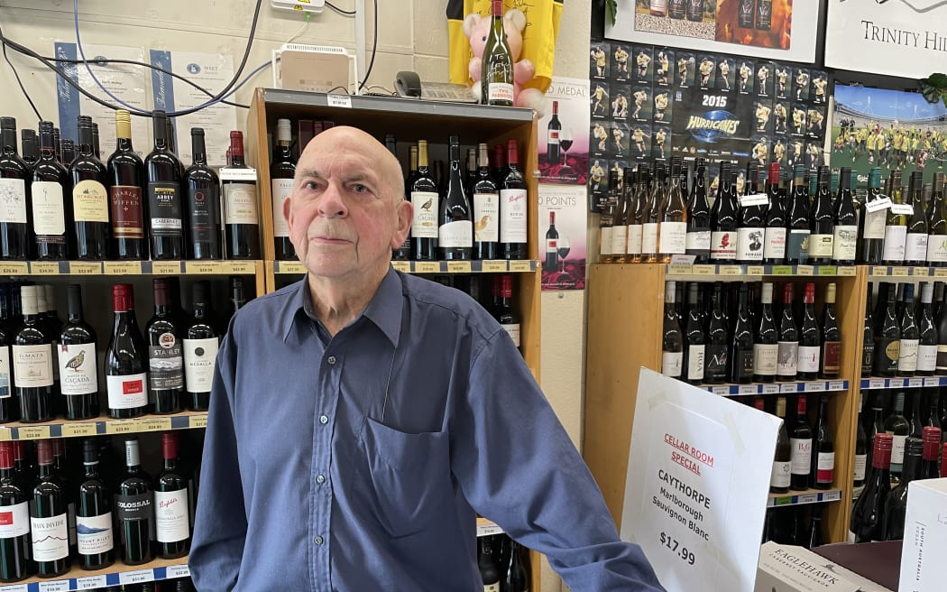 Derek Bealing said he spent thousands of dollars rebuilding and securing the frontage of his small Wellington bottle store after ram raiders crashed into it in July 2022.