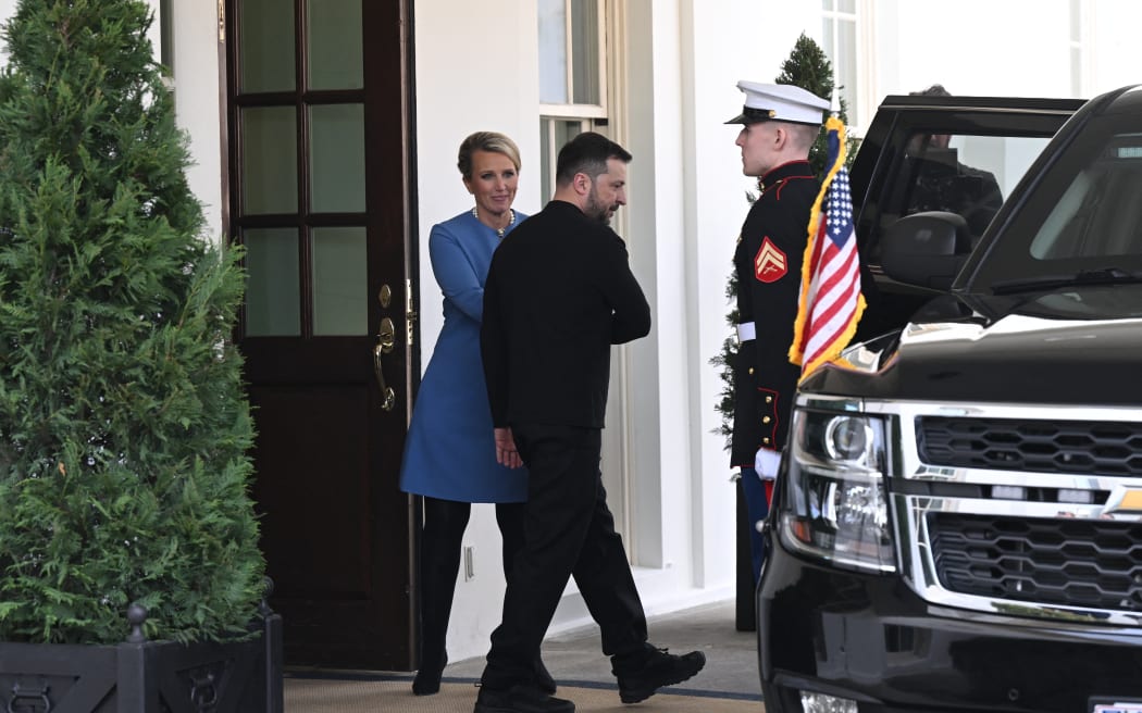 Ukraine's President Volodymyr Zelensky leaves the White House after meeting with US President Donald Trump, in Washington, DC, February 28, 2025. (Photo by SAUL LOEB / AFP)