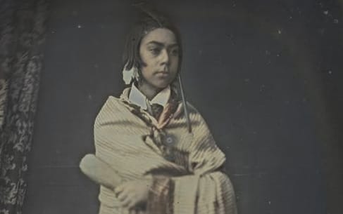 ‘Hemi Pomare’, 1846, cased, colour applied, quarter-plate daguerreotype, likely the oldest surviving photographic image of a Māori. National Library of Australia