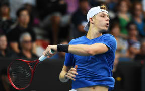 Denis Shapovalov during his singles match against Vasek Pospisil at the ASB Classic Mens on 15 January 2020.