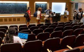 A university lecture hall.