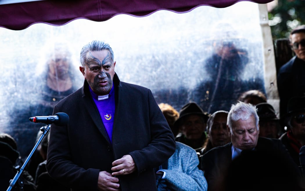 People pay their respects at Tuurangawaewae Marae, on the third day of the tangi for Kiingi Tuheitia, 1 September, 2024.