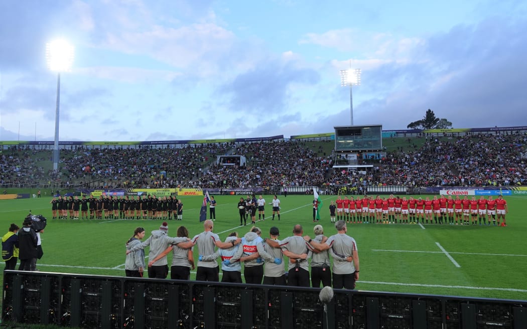 The Black Ferns v Wales quarter-final match of the Women's Rugby World Cup at Northland Events Centre in Whangārei on 29 October, 2022.