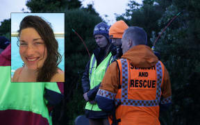 Searchers begin a fourth day looking for Kim Bambus, inset.
