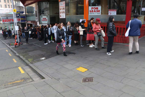 The No.1 Pancake line on Wellesley on Thursday.