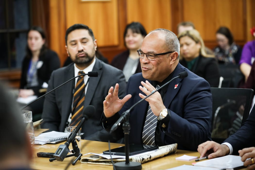Minister for Pacific Peoples Aupito William Sio answers questions at the Social Services and Community committee.