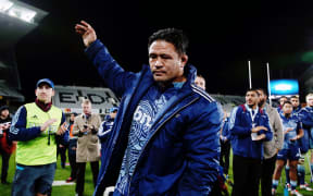 Keven Mealamu bids farewell to the Blues faithful at Eden Park