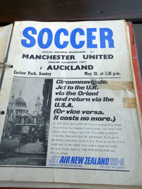 Souvenirs of Manchester United’s NZ tour in 1967.