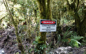 Construction on Milford Track.