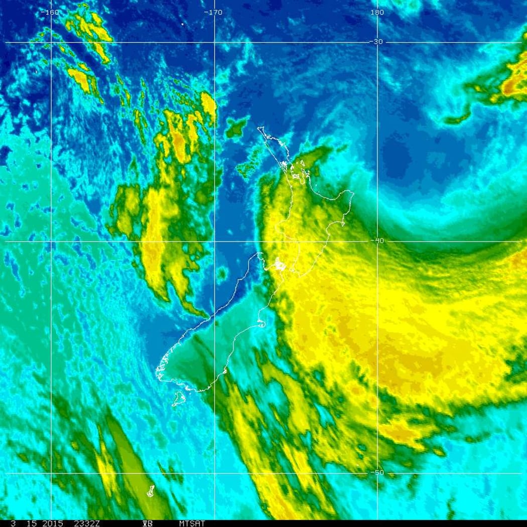The latest infra-red image of ex-Cyclone Pam from the US NOAA (Monday).