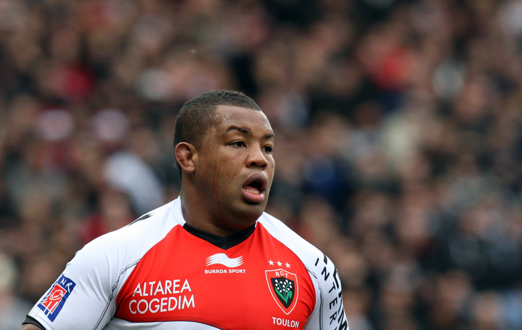 Steffon Armitage of Toulon catches his breath during a French Top 14 Rugby match.