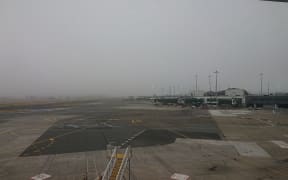 Fog at Wellington airport today, which has grounded flights until midday.