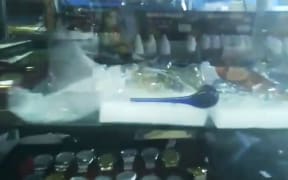 Glass pipes for sale at the local Coin Save in Kawakawa