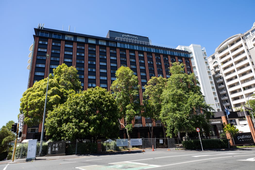 Pullman Hotel in Auckland. Managed isolation facility.