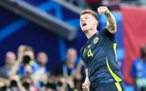 Scotland's Scott McTominay celebrates during Euro 2024.