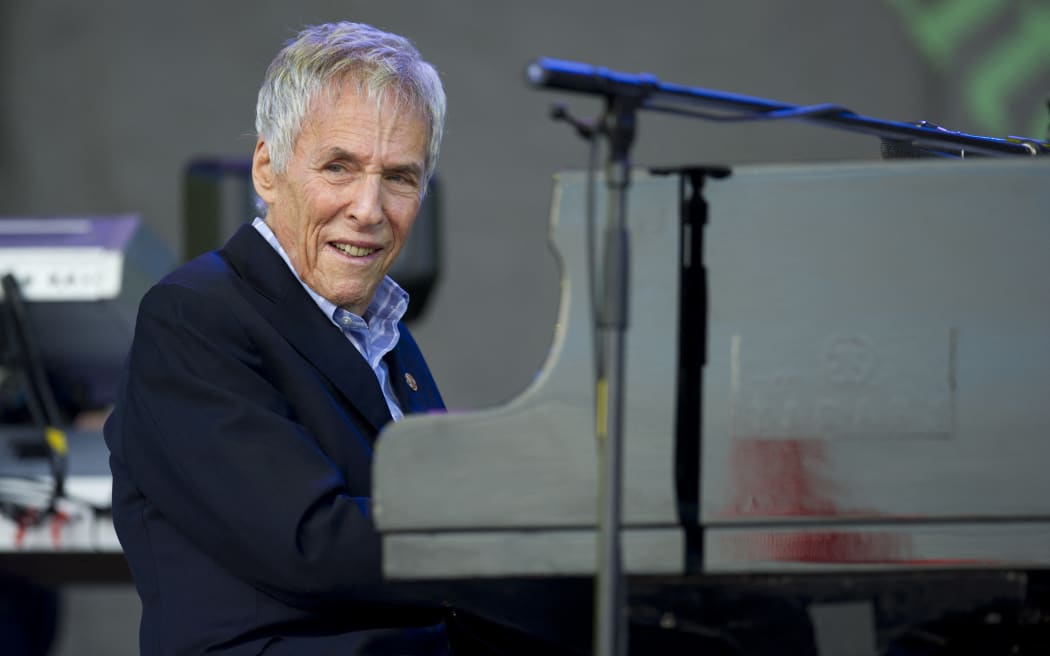 US songwriter Burt Bacharach performs on the Pyramid Stage on the second day of the Glastonbury Festival of Music and Performing Arts on Worthy Farm near the village of Pilton in Somerset, south west England, on 27 June, 2015.