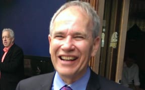 Len Brown celebrates his victory.