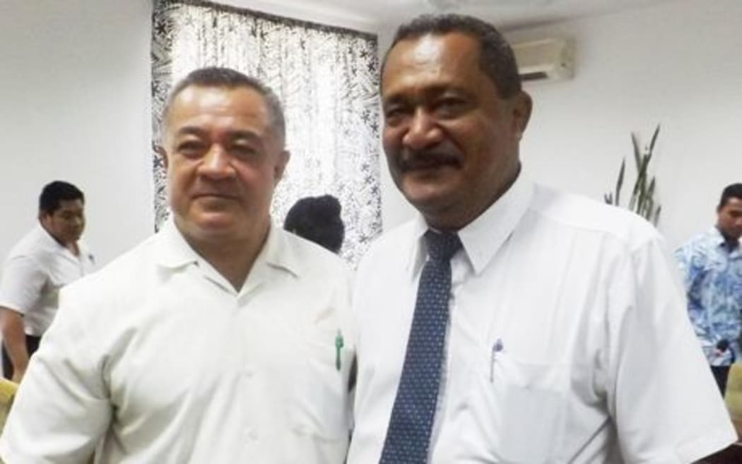 Sala Seaga Uili Lafaele and Lilomaiava Fou Taioalo during the Commission of Inquiry.