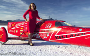 Eva Hakansson and her electric motorcycle Killajoule
